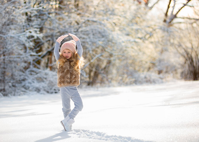 ایده عکاسی از کودکان در زمستان