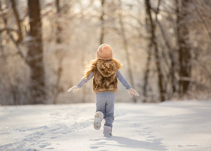 ژست عکس در هوای برفی