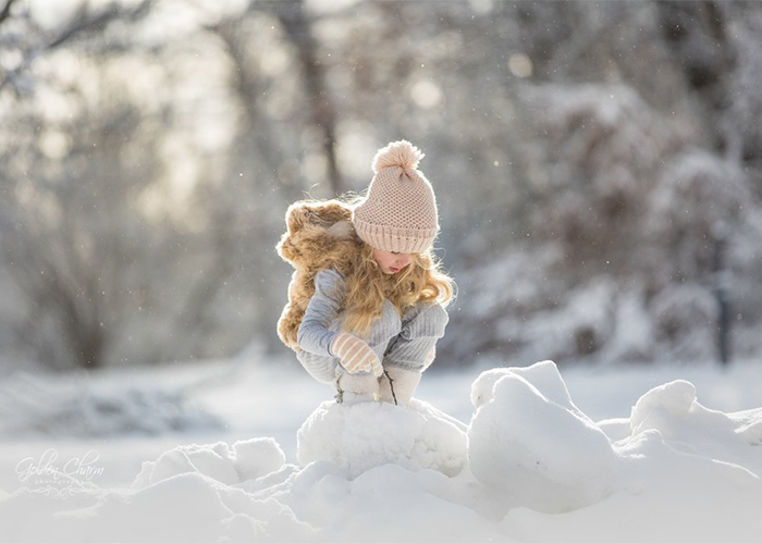 ژست عکس در هوای برفی