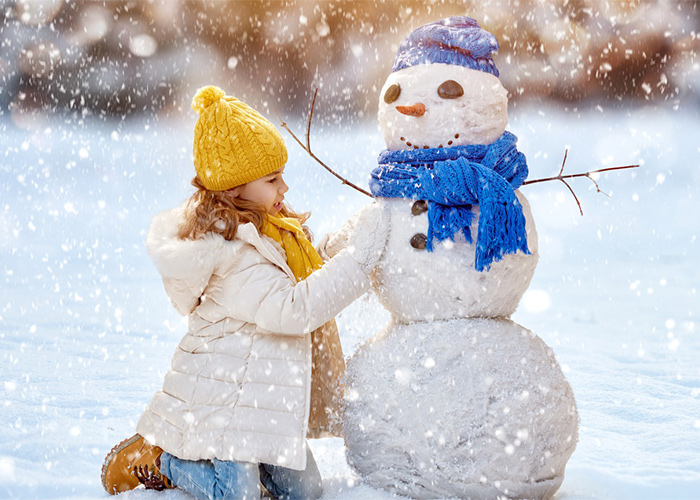 ژست عکس در هوای برفی