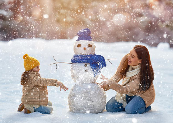 ژست عکس در هوای برفی