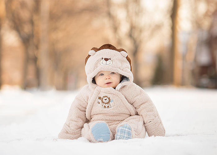 عکاسی از نوزاد در برف