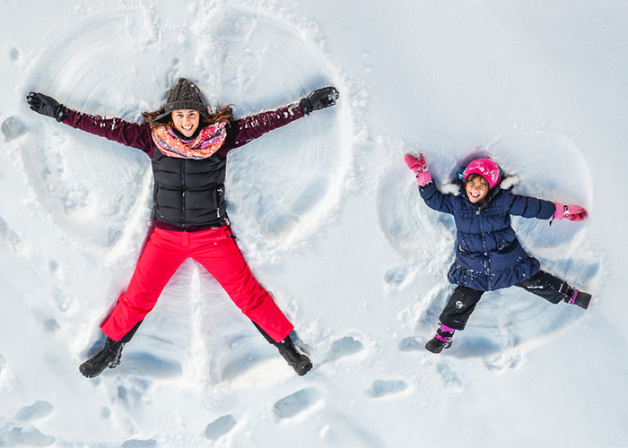 ژست عکس در هوای برفی