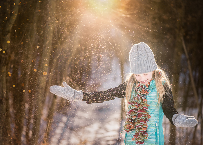 ژست عکاسی از کودکان در زمستان