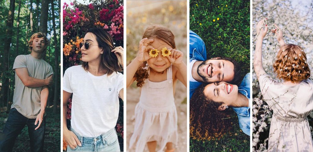 ژست عکاسی در طبیعت بهاری