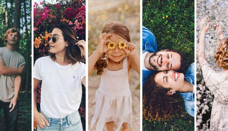 ژست عکاسی در طبیعت بهاری