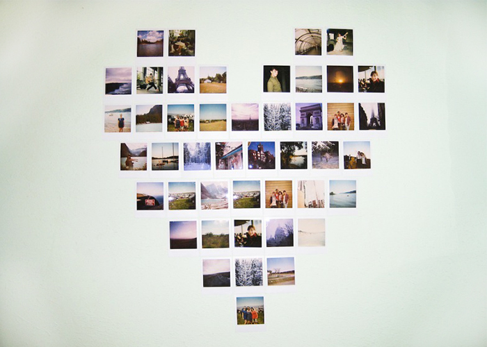 ایده قلب روی دیوار با عکس