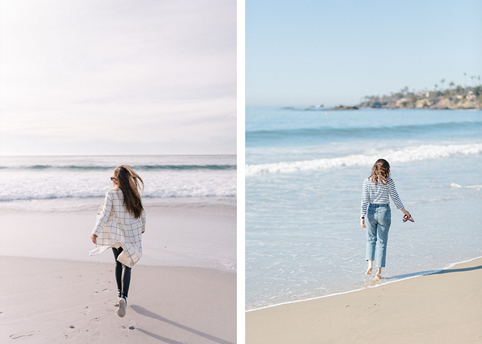 عکس دختر کنار دریا با مانتو