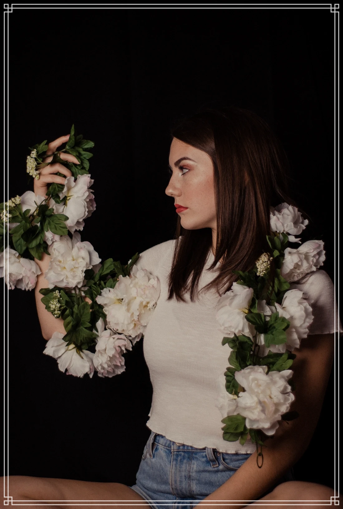 ایده عکس با دسته گل