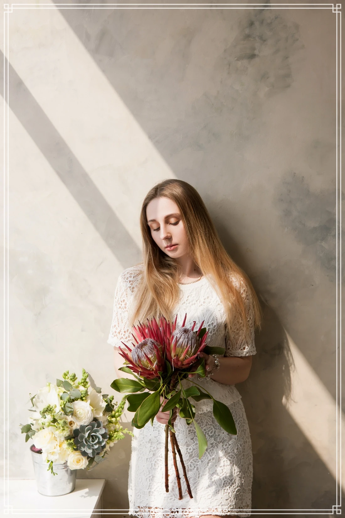 ایده عکس با دسته گل