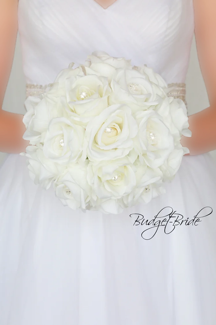 دسته گل عروس سفید