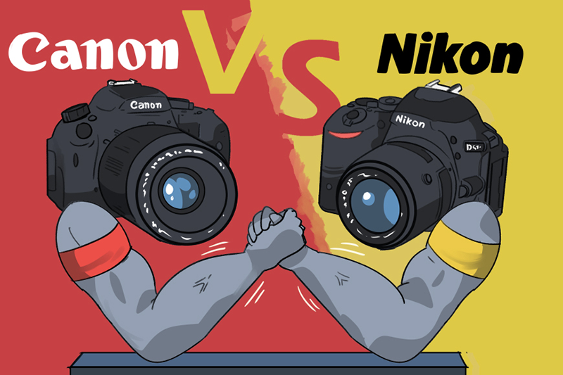دوربین عکاسی حرفه ای کنون بهتر است یا نیکون؟